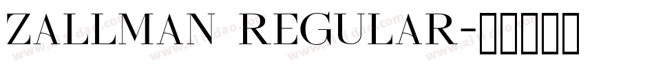Zallman Regular字体转换